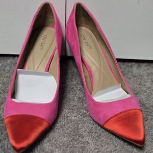 ON 34th Pink and Red Women's Heels